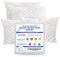 Eutony Quilted Zipped Pillow Protectors 4 Pack - Ultra Luxe, Soft & Breathable Microfiber, Hypoallergenic 50 x 75cm - White