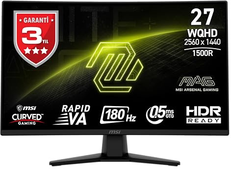 MSI MAG 274CQF 27 LED Rapid VA QHD 180Hz Curva