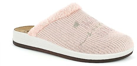 inblu Panfofole Donna Home sweet home, Ciabatte Invernali con Suola Automodellante, Plantare imbottito in Vera Pelle, Rosa, 38