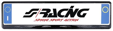 SIMONI RACING PTX/CF Portatarga Posteriore Universale in Vero Carbonio
