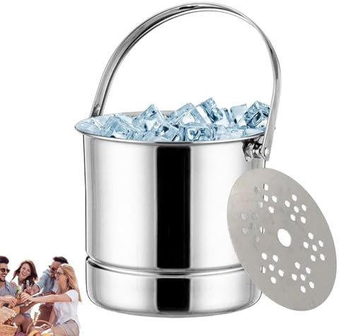 Secchiello per il ghiaccio generico per bar, secchiello per il vino | Serbatoio per bevande in acciaio inossidabile, Secchio per ghiaccio in acciaio inossidabile, Secchio per ghiaccio KTV, Secchio per