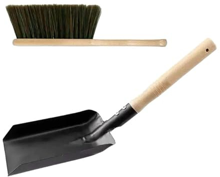 FLCPJGV Ensemble Pelle et Balayette de Cheminée Ensemble D'outils de Cheminée