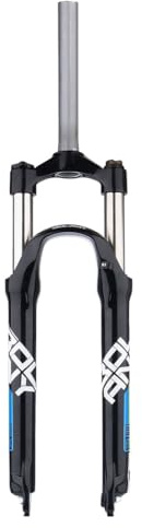 LHHL MTB Forcella Ammortizzata Bici 26 27.5 29 Dritto 1 1/8 Olio/Primavera Corsa 100mm Freno Disco Blocco Manuale QR 9mm(C-Black,29in)