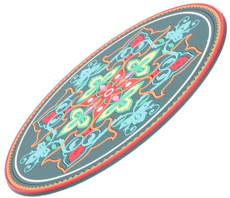 Hohopeti Rundes Klangschalenkissen aus Langlebigem Material mit Blumenmuster Leichtes Meditationspolster für Buddhismus Dekorative Sound Bowl Matte Praktisch und Kompakt für Gebet und Yoga