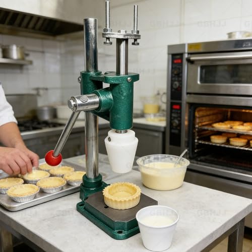 GBHJJ MáQuina para Prensar Tartas de Huevo, Prensadora Manual para Formar CáScaras Tartaletas, Herramienta para Moldear CáScaras Tartaletas Crema Pastelera, Adecuada para Uso DoméStico SN6201
