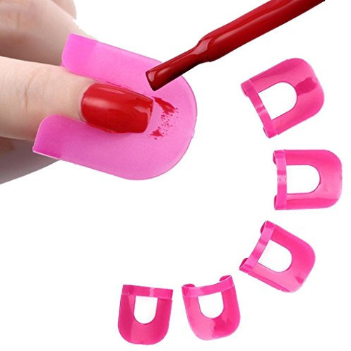 Gemini_Mall®, sagoma per smalto e colla per unghie, a prova di goccia, strumento di protezione per manicure, modello riutilizzabile per smalto per unghie, 26 pezzi