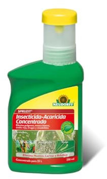 Neudorff Spruzit Insecticida-Acaricida Concentrado – Elimina plagas como pulgones, mosca blanca, araña roja, oruga y cicadélidos, 500 ml