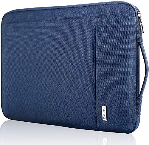 LANDICI 360°Protective Laptop Sleeve Case 13 13.3 14 Inch, Waterproof Computer Bag Cover with Handle for 2020-2024 MacBook Air 13 M2/M3, MacBook Pro 13/14, Chromebook 14,Blue