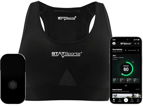 STATSports Academy Women's Football GPS Tracker Vest – Advanced All-in-One Football Tracker with Drills, Coaching & Nutrition – Tracks 24 Key Metrics – GPS Sports Bra for Female Athletes, Adult XL