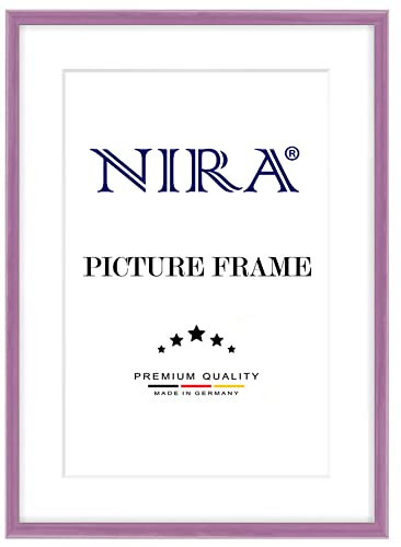 NiRa Marco de Fotos de Madera Maciza Estrecho 29,7 x 42 cm DIN A3 en Rosa Antiguo Brillante | Color y Tamaño Seleccionables | Marco para Póster | Puzzle | Colagem de Fotos HD124