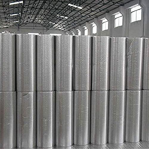 Lámina De Aislamiento Barrera De Vapor 4 Mm Aluminio De Doble Cara Autoadhesivo para Pisos Lofts Paredes De Techo Garaje Encimeras De Cocina,1m*15m