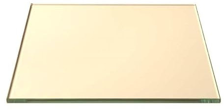 Kaminglas 126 x 126 mm Ofenglas Glas für den Kamin Backofen-Glas Hitzebeständiges Glas 4 mm starkes Glas Beidseitig poliertes Glas Sichtscheibe für Fireplace Temperaturbeständig bis 800 °C 12.6x12.6cm