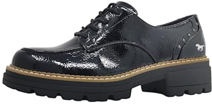 MUSTANG Femme 1437-301 Basket, Noir laqué, 39 EU