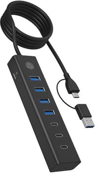 ICY BOX Hub mit 7 Anschlüssenüber USB 3.2 Gen 1 Typ-C®