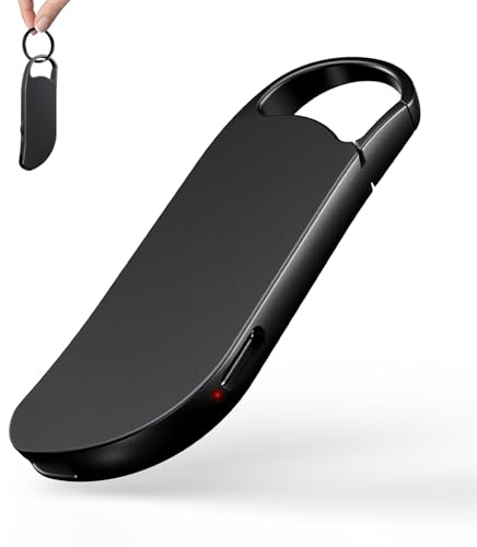 64GB Registratore Vocale Professionale, Clooissr 1536Kbps Registratore Vocale Portatile e Appendibile con Attivazione Vocale, Registratore Audio Digitale per Lezioni, Riunioni, Interviste