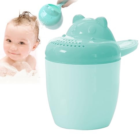 Copa De Baño para Bebé - Taza para Enjuagar para Niños Pequeños,Cubo Seguro Grueso Diseño Divertido para Lavar Cabezas De Niños Y Niñas En La Bañera