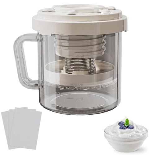 Filtre à Yaourt,Pressoir à Yaourt Réutilisable Avec Couvercle | Accessoire De Cuisine Multifonctionnel Pour Entreprises De Location Appartements Résidences Universitaires Et Restaurants