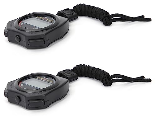 Generic 2 ST Sportstoppur Timer, Multifunktionell Digital LCD Handhållen Stoppur för Racing och Löpning