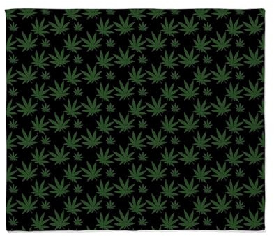 CafePress Cannabis Leaf Weed Pot Pattern Throw Blanket Super Soft Fleece Plush Throw Blanket, 60x50