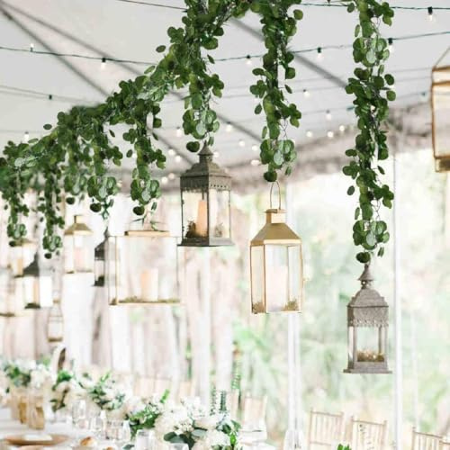 HO2NLE 12 Pack Artificial Vines Hanging Greenery Garland Leaves Wall 84Ft
