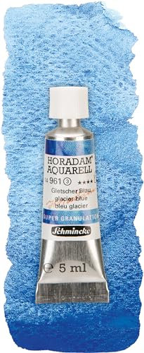 Schmincke – HORADAM® AQUARELL, Super Granulation, Gletscher Blau, 5 ml, sehr stark granulierende Farbtöne, feinste, supergranulierende Aquarellfarben