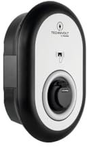 TechniSat TECHNIVOLT 100-11kW Ladestation/Wallbox für E-Autos mit integrierter Ladesteckdose Typ 2 für schnelles Laden zu Hause, RFID-Karte, förderfähig, IP54, schwarz