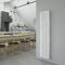 White Vertical Radiator 1600x354mm Oval Double Panel Column Designer Radiator Central Heating
