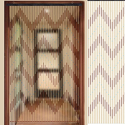 Futchoy Cortina de Madera para Puerta, 91 x 220 cm, Cortina de Cuentas de Madera, Cortina de Hilo, Separador de Habitaciones, Cortina a Prueba de Insectos
