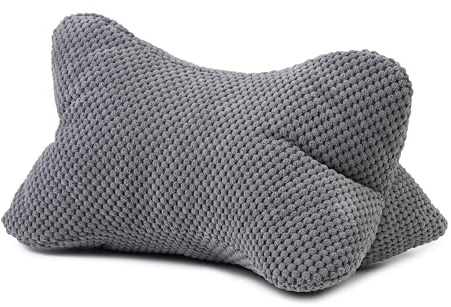 Gözze - Lesekissen Sven, Nackenkissen in genoppter Optik, Lese- und Relaxkissen für Nacken und Rücken, 40 x 25 cm - Anthrazit