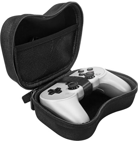 Linkidea Hartschalen-Reise-Controller-Hülle, kompatibel mit 8BitDo Pro 2/Ultimate Bluetooth/2,4 G Dual Sense Wireless Controller Gaming-Zubehör, Tragetasche, Gaming-Schutz-Aufbewahrungstasche, Schwarz