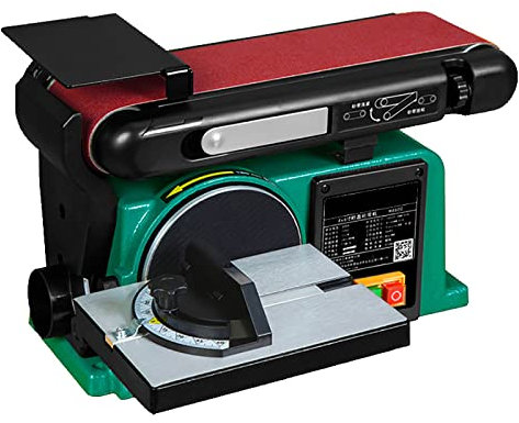 Ponceuse À Bande Multifonctionnelle, Ponceuse Électrique De Bureau 550 W Avec Dispositif De Changement Rapide De Bande Et Poussoir D'angle, Réglage Multi-angle 0-45°