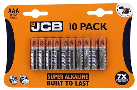 S9683 JCB AAA Super Alkaline Batteries - Pack of 10