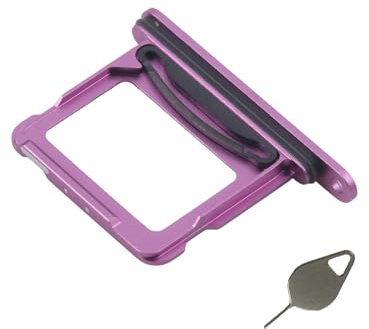 Nano Dual SIM Kartenfach Slot Halter Adapter Ersatz für iPhone 16 / iPhone 16 Plus Mit Pin Pink