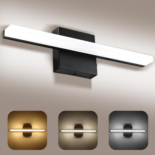 Spiegelleuchte Bad 40CM, Badezimmer Lampe 3000-6000K mit Farbtemperaturregelung, LED Badlampe Für Spiegel, Spiegellampe Mit Acrylschirm, Energiesparend & Langlebig, Wandleuchte Für Behagliche Stimmung