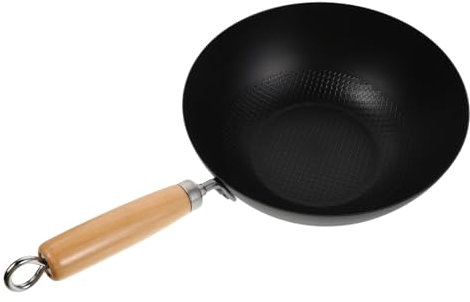PHENOFICE Mini Wok Pan Small Iron Pot One Egg Frying Pan Wok for Stove Kitchen Frying