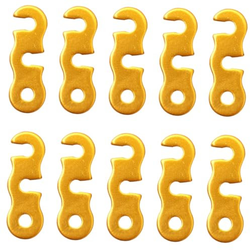 BESPORTBLE 10piezas Hebijas De Aluminio Sujetadores para Cuerda De Tienda y Paracaídas Resistentes y Duraderas Ajustables para Campamentos y