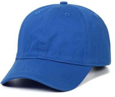 TUANMOZI Casquette de baseball, 20 couleurs, pour garçon et fille, 100 % coton, couleur unie, protection solaire, pour l'extérieur, réglable, pour enfants, Bleu 1, 47-54