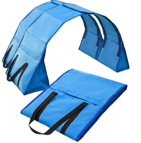 Silipull 2 Set Dog Agility Tunnel Sandbags, Dog Tunnel Weight Bags Heavy-Duty PVC Weatherproof Design, Adjustable for 18-26 Diameter for Stabilizing and Securing, Blue (Tunnels Not Included)