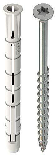TOX 9701251 Taco de expansión para Todo Uso Bromista de Edificio Antiguo 8 x 90 mm, 2 pcs, 009701251, White, Set de 4 Piezas