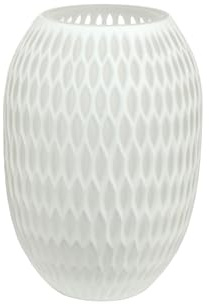 Goebel White Carved Vase aus Porzellan hergestellt, Maße: Länge 17cm, Breite 17cm, 23-121-05-1