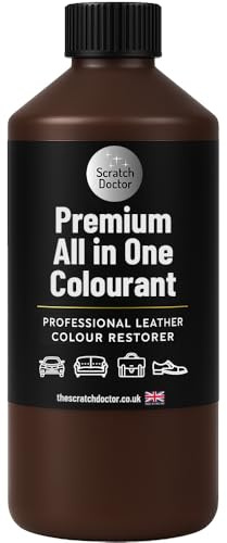 Scratch Doctor All in One Leder-Farbstoff zur Reparatur von Sofas, Autositzen, Schuhen (Schokoladenbraun, 250 ml)