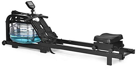 FFitness Rowing Machine Hydraulisk Roddmaskin Vattenremokare Unisex med Justerbar Hydraulisk Motstånd Display