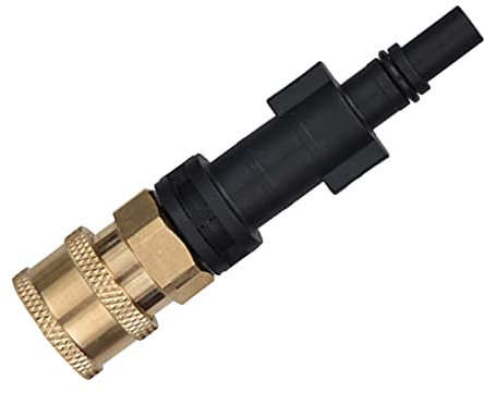 Black Decker Adaptateur de tuyau de lance à mousse haute pression 6,35 mm Connecteur à déconnexion rapide Buse en mousse pour nettoyeur électrique