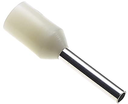 Isolerad Hylsa, 8x0.75mm, Paket Met 100ycken - Wire Copper Crimp Connector Isolerad Hylsa Pin, Cord End Terminal Connectors, German White Nylon Ferrules Connectors