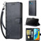 Phone Case for Huawei P30 Lite/Nova 4e, Premium Leather Shockproof Protective Wallte Cover with Magnetic Closure Case compatible Huawei P30 Lite/Nova 4e Black