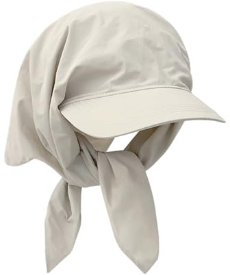 HISYI Baseball Adult Bandana Baseball Spring Summer Casual Sport for Woman Men Outdoor Visor Hat with Adjust Headscarf Beige