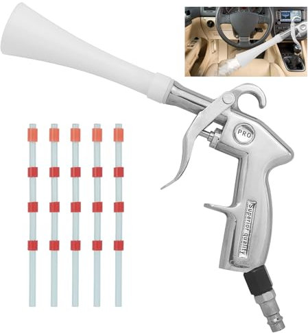 Kaelah Druckluft Reinigungspistole Ausblaspistole, Blow Gun, Air Blow Gun Hochdruck Luftpistole mit 5 Schlauch und Düse für Kompressor 6-9 Bar Druckluftpistolen