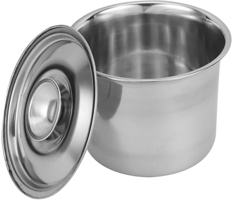 TOPBATHY Contenitore per gelato in acciaio inossidabile Scatola di immagazzinaggio riutilizzabile per congelatore per dessert Forniture da cucina per conservazione del gelato Barile di gelato per