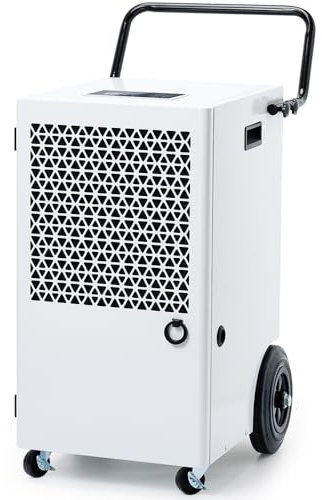 Megonia 120L/Giorno Deumidificatore Elettrico a Compressore: Deumidificatore Professionale con Pompa e Tubo di Scarico, Zona 300m²/600m³ Deumidificatori, Timer 24H, Controllo Dell'Umidità