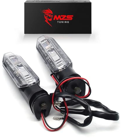 MZS Motorcycle Turn Signal Lights, LED Front Rear Blinker Indicators Amber Lamp Compatible with GROM CBR500R CB650R CBR600RR CBR650R CBR1000RR CB500F CB500X CB1000R CRF300L NC750X Rebel 300 500 CMX